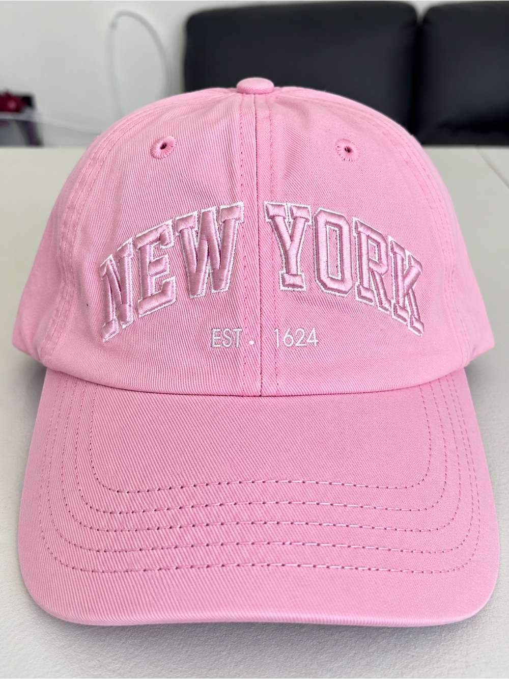 New York Est. 1624 Pink Embroidered Baseball Cap NWT